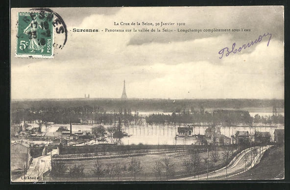 CPA Suresnes, La Crue de la Seine, flood 1910 1910