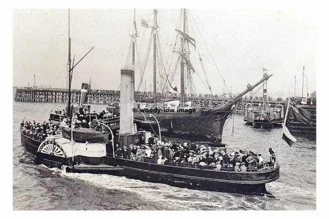 pt5968 - Paddle Steamer Humber at Grimsby , built 1895 - Print 6x4