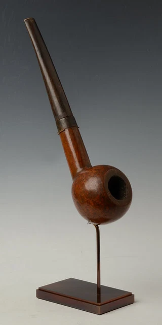 20th Century, Rare and Large Antique Burmese Wooden Pipe 12
