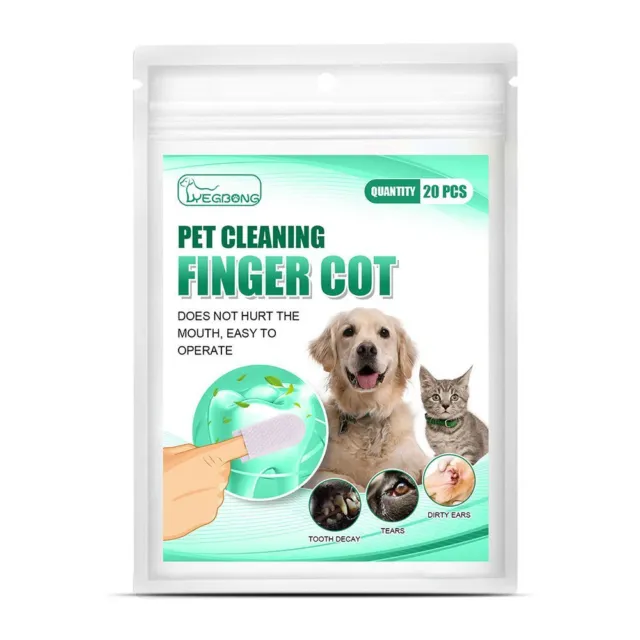 tártaro Dedos Cot Limpieza de dientes para mascotas Funda de dedo Cuidado bucal 2