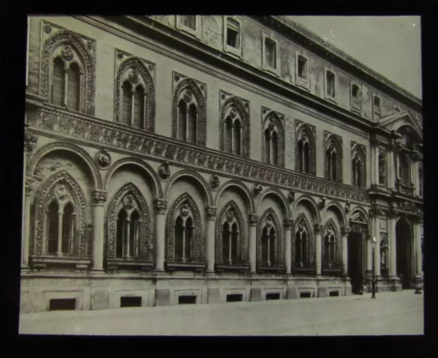 Glass Magic Lantern Slide MAILAND HOSPITALE MAJORE 1910 ITALIEN