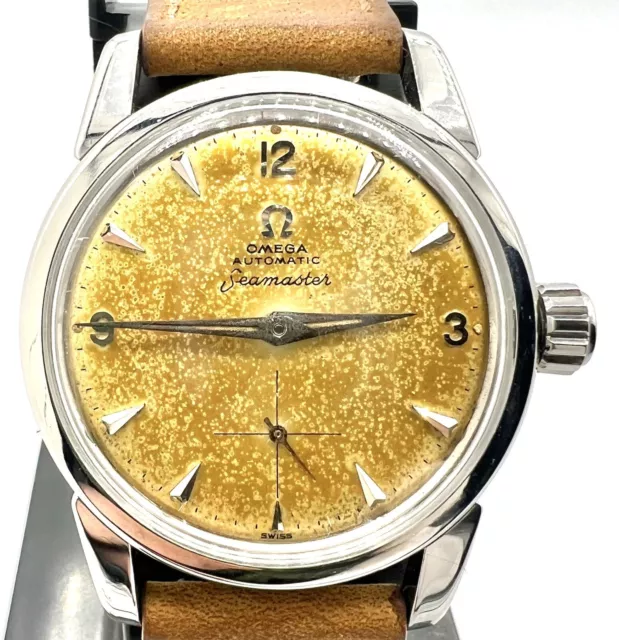 STEEL VINTAGE 1950S Tropic Dial Omega Seamaster Automatic Cal.490 Watch ...