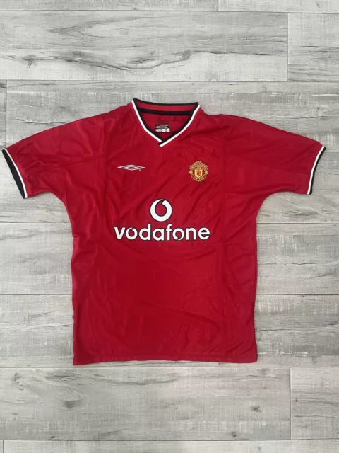 Manchester United 2000-2002 Home Football Soccer Retro Jersey Large Size