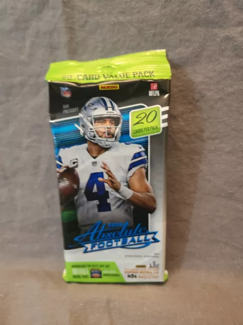 2020 Panini Absolute Football NFL Sealed Value Fat Pack-20 cards per pack! NEW!