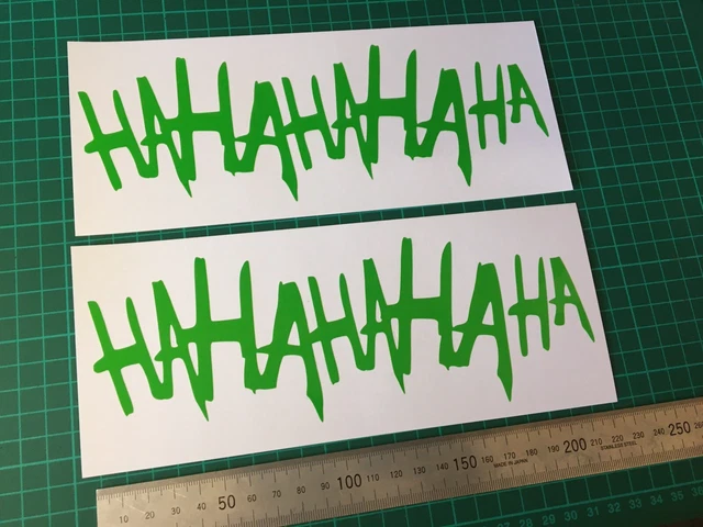 Joker 'HAHAHA' Gloss Red Sticker – 215x130mm – For Car, Van, Motorcycle