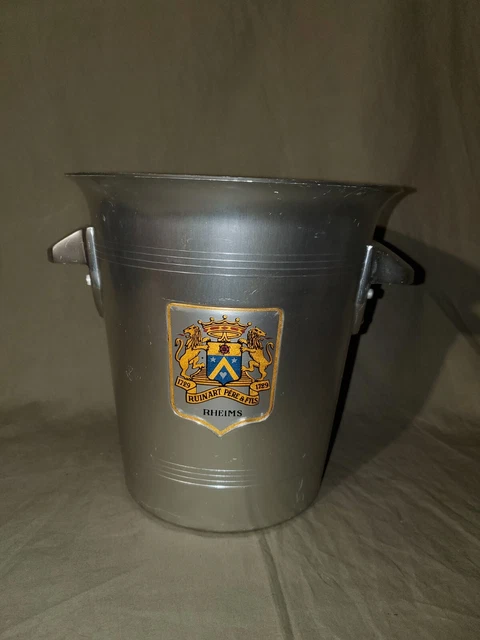 Seau à Champagne Taittinger Ancien - Reproduction Métal/plastique, Style Argenté