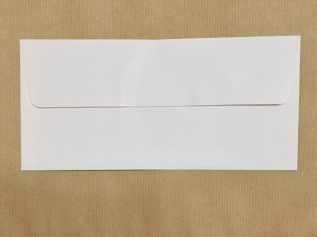 65 Buste Bianche 21,2X10 carta patinata liscia art. 44