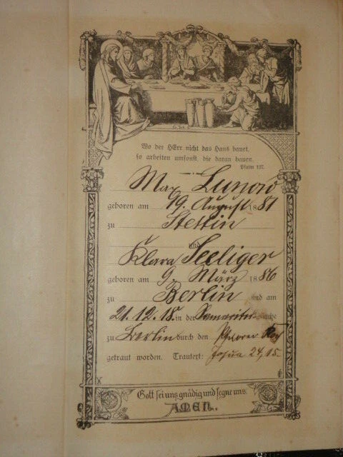 Bibel / Familienbibel  - Die Heilige Schrift - mit Familien-Chronik  1918
