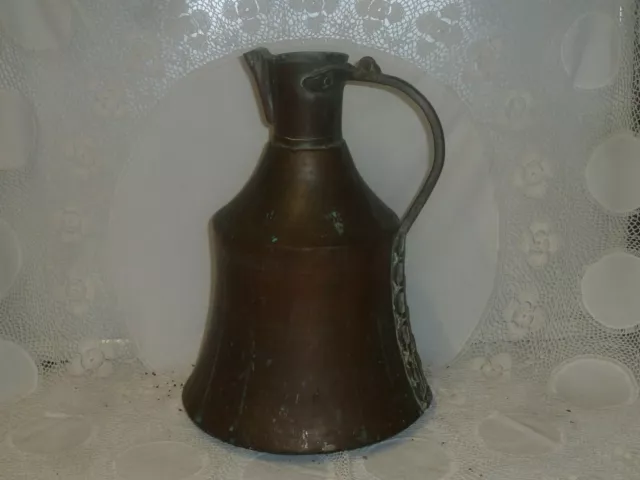 Antique Vintage Large Copper Water Old Jug Pitcher Ewer Islamic Turkish Persian