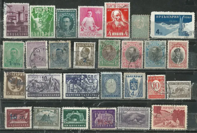 Bulgaria 28 Very Old Used Stamps Lot Collection (Μεξ 085)