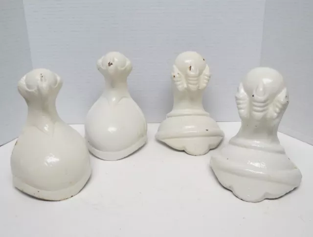 ANTIQUE Cast Iron Victorian Clawfoot Bath Tub Feet Ball Eagle Claw Foot Lot of 4