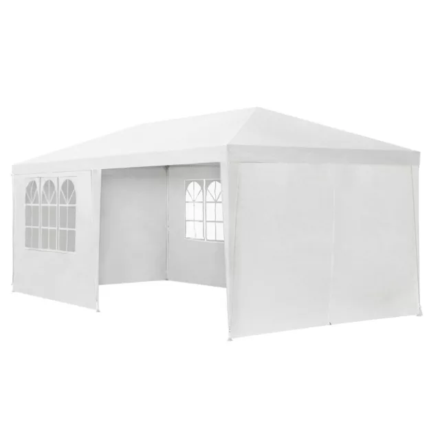 Partyzelt Pavillon Gartenzelt Gartenpavillon Festzelt Gazebo 3x6 m weiß Juskys®