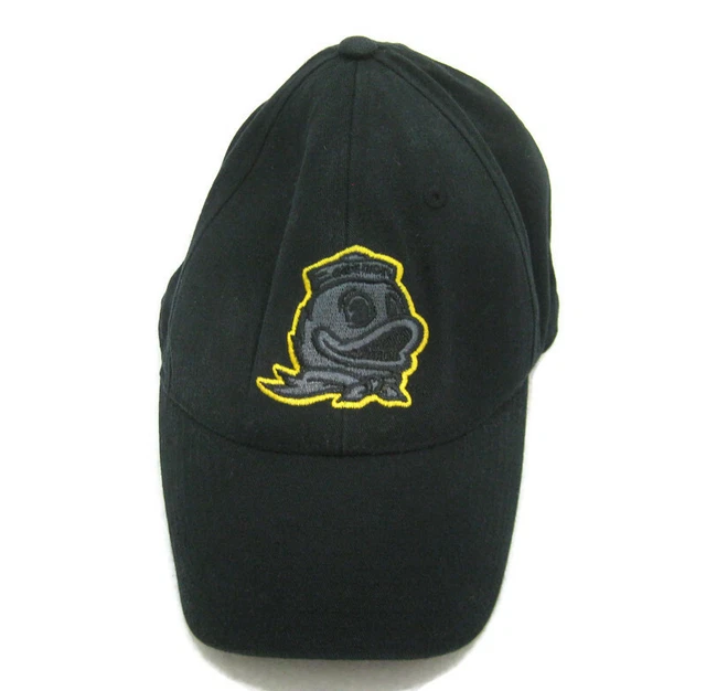 OREGON DUCKS UO Black Baseball Cap Hat (Adult Adjustable Strapback) 100% Cotton