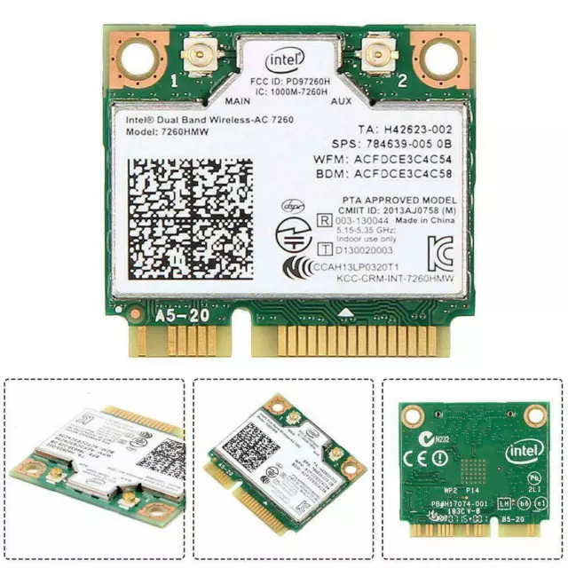 Dual Band Intel 7260 AC 7260HMW 867Mbps Wireless Wifi M7W3 Card 4.0 PCI-E L7Z6