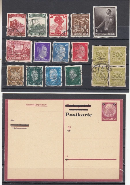 Kleines Lot DEUTSCHES REICH-gestempelt  -2-