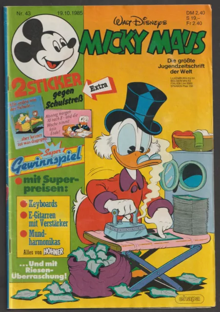 Micky Maus - Heft Nr. 43 vom 19. 10. 1985