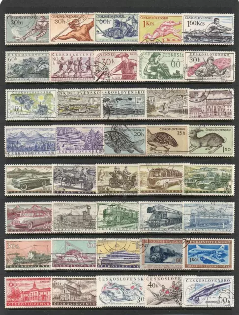 Czechoslovakia - Ceskoslovensko - Collection 40 Old Stamps - Very Good Used - L3