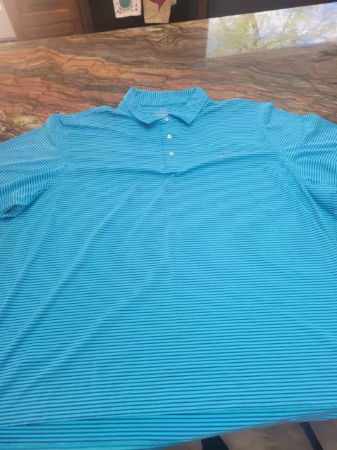 VINEYARD VINES PREFORMANCE golf polo shirt 4XB blue striped $23.95 ...