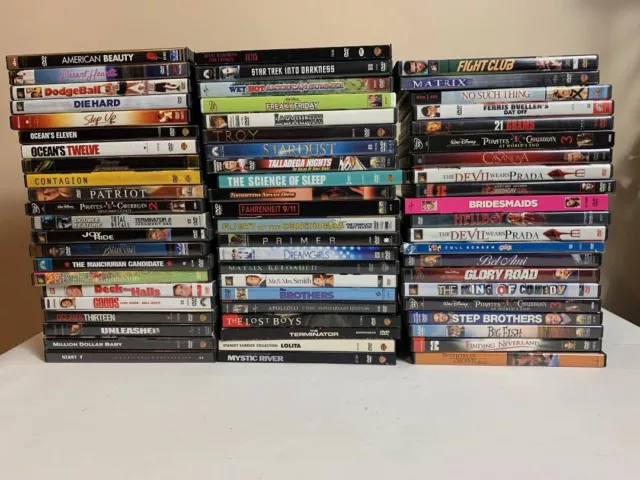 HUGE Lot of 70 High Quality DVD Movies: Action, Adventure, Romance, Comedy SciFi