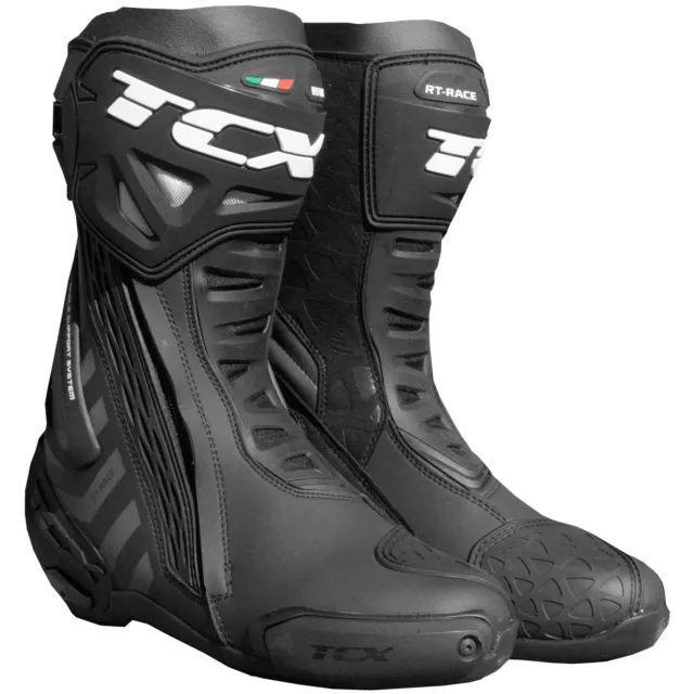 TCX RT-Race NBGR Bottes de Moto Noir Homme / Gris Foncé