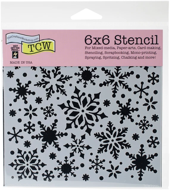 Plantilla Crafter's Workshop 6""X6""-Copos de nieve -TCW6X6-720