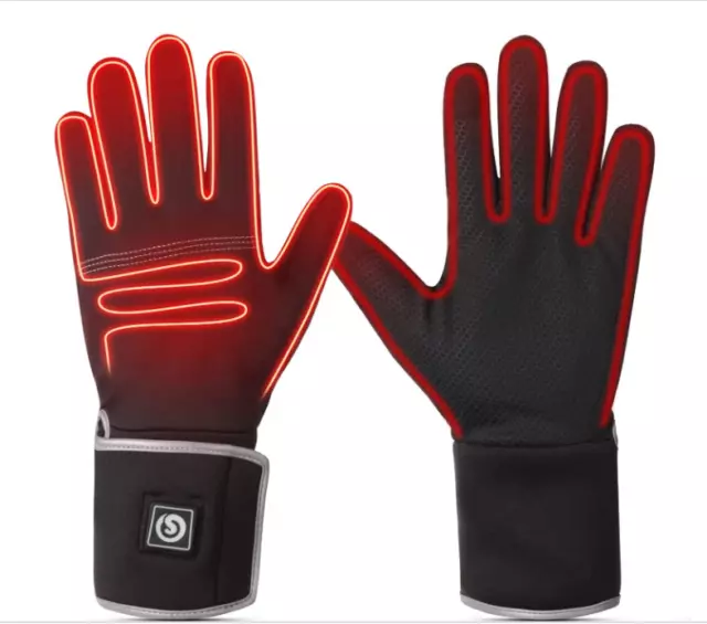 SNOW DEER Electric Heated Glove Liner for Men & Women Rechargeable Battery XXL