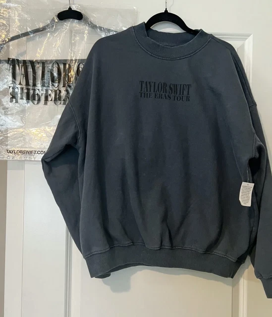 TAYLOR SWIFT THE Eras Tour Official Merch Grey Crewneck Sweatshirt