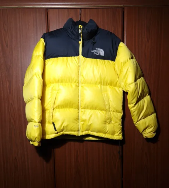 Mens The North Face Nuptse 700 Puffer Jacket Yellow Size Small