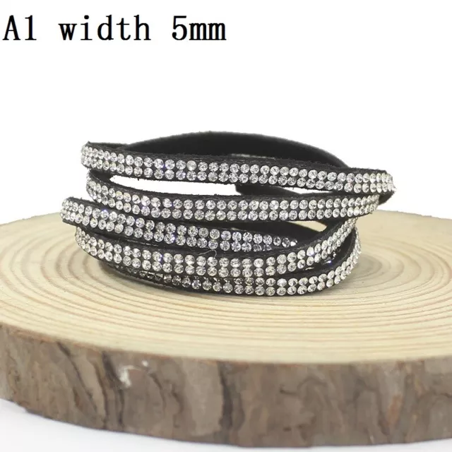 2M Rhinestone Ribbon Sewing Trim DIY Craft Decor Crystal Diamante Shiny Bling