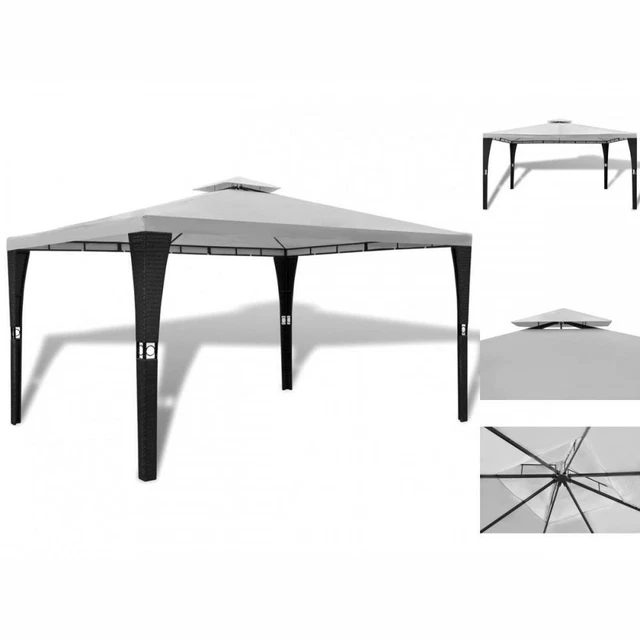 Garten Pavillon Gartenzelt Mit Dach 3 X 4 M Cremeweiß