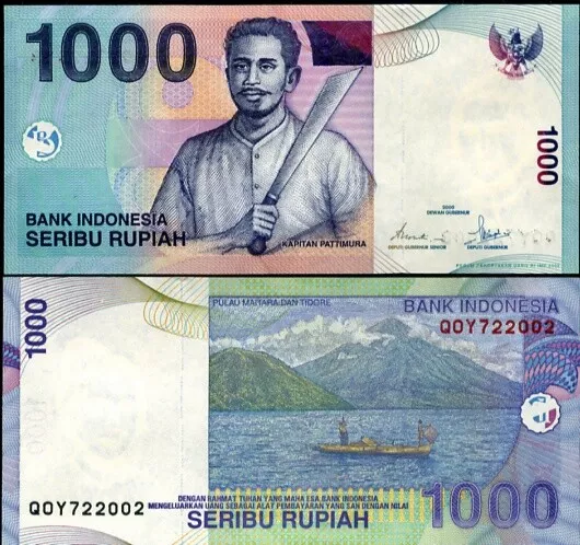 Indonesia 1000 Rupiah 2000/2006 P 141 UNC LOT 10 PCS