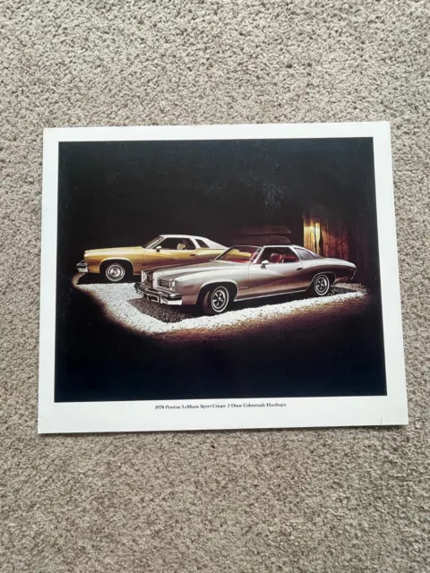 1974 Pontiac LeMans sport coupe, original dealer poster.
