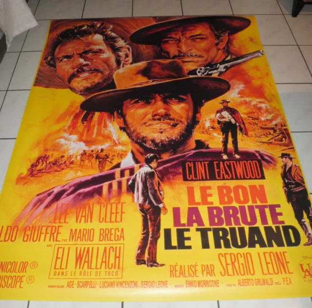 Affiche / Poster French "Le bon, la brute et le truand" C. Eastwood / S. Leone