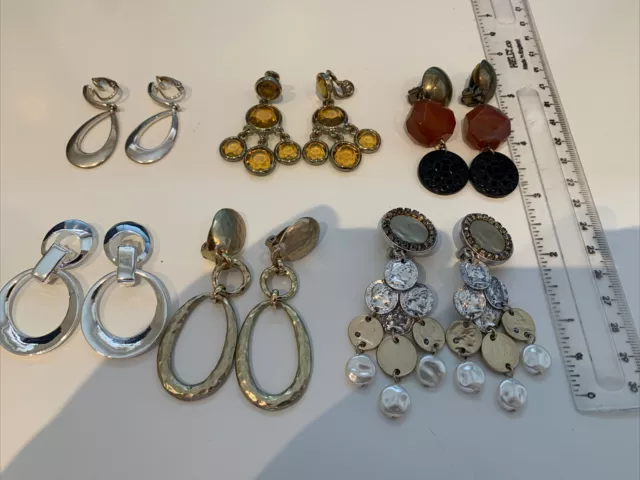 Bundle of 6 pairs of clip earrings
