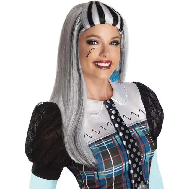 MONSTER HIGH FRANKIE STEIN PERÜCKE DAMEN # Halloween Karneval Hexe Kostüm Party