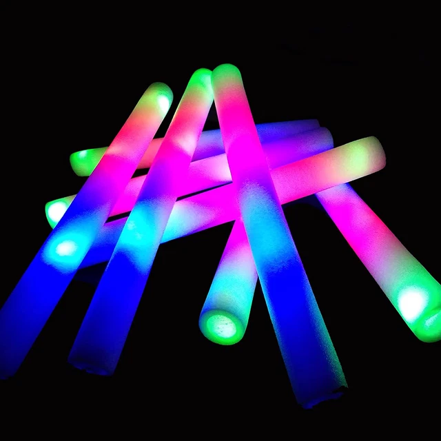 Glow Sticks Bulk-36 Pcs Glow in the Dark Party Supplies,Led Foam Sticks