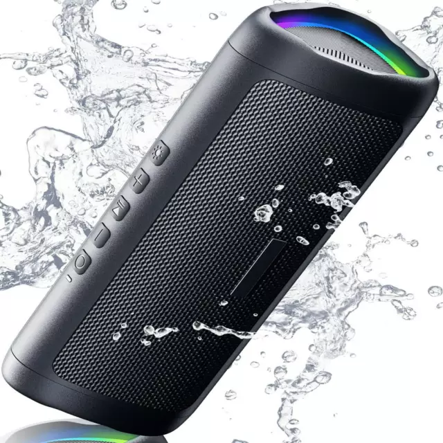 Portable Bluetooth Speaker, IPX5 Waterproof Speaker with HD Sound, up to 24H Pla