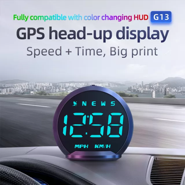 Universal GPS Head Up Display Car Vehicle Digital Speedometer Speed Alarm HUD