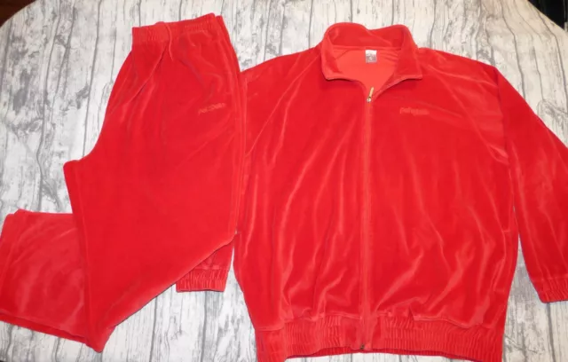 Men's Velour Tracksuit Jogging Suit Full Zip Casual Jackets Pants 2 Piece  Outfit