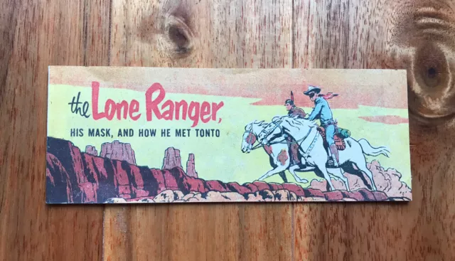 The Lone Ranger His Mask And How He Met Tonto 1954 Cheerios Giveaway Comic Book