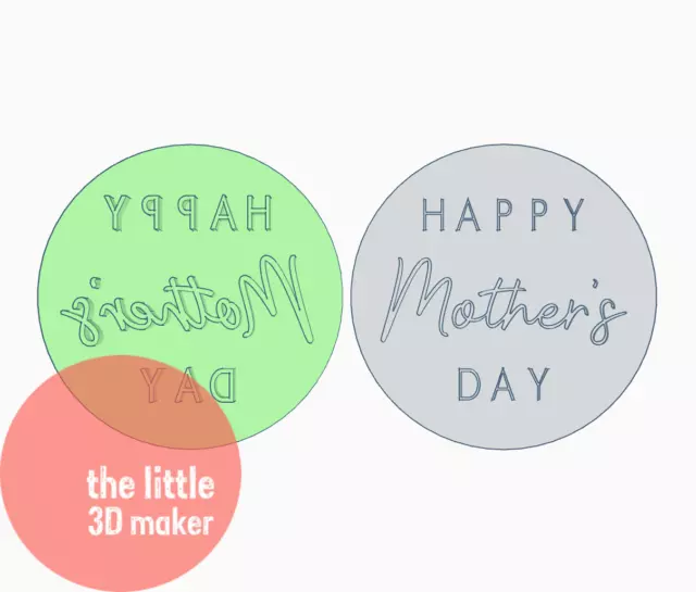 Happy Mother's Day Cookie Cutter Stamp Fondant Embosser
