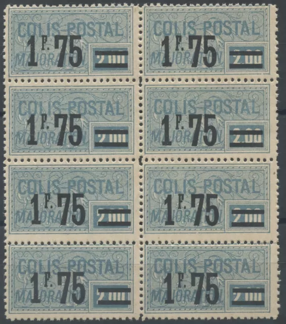 1926 FRANCE COLIS POSTAUX N°41** en BLOC DE 8 CP Cote:120€, 1°CHOIX/TB