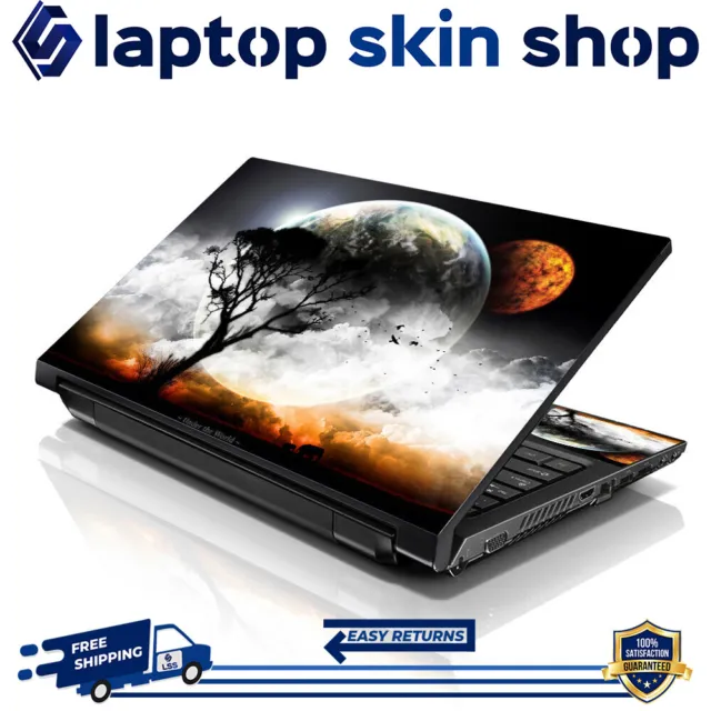 Laptop Skin Sticker Notebook Decal Cover Earth Moon for Dell Apple Asus 17"-19"