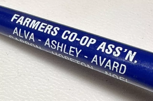 Vintage Oklahoma Farmers CO-OP Association Farming Ag Alva Avard Ashley OK Pen