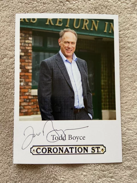 Todd Boyce (Coronation Street) Hand Signed Official Itv Cast Card- Undedicated