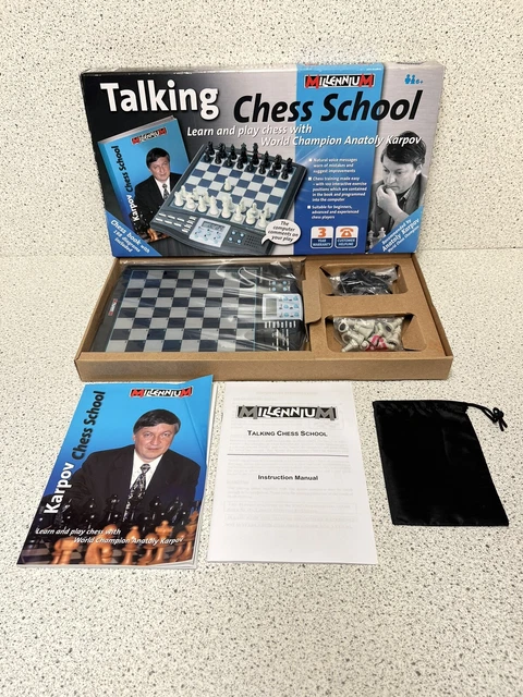  Millennium Karpov Schachschule (Chess School) - Talking  Electronic Computer Set : Toys & Games