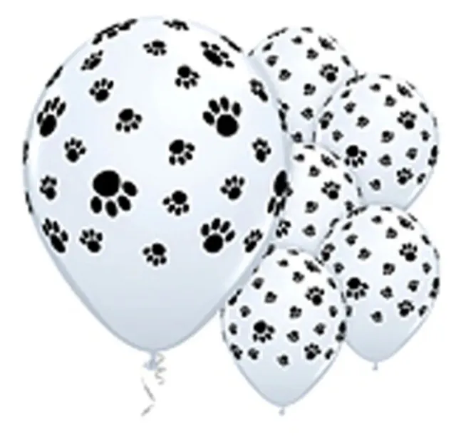 Paw Print Latex Balloons x 6 Paw Patrol Scooby Doo Animals Dog Puppy