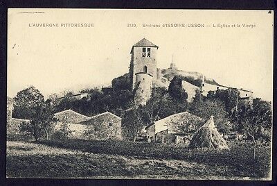 CPA written in 1939 Auvergne usson puy de dome () the church and the virgin