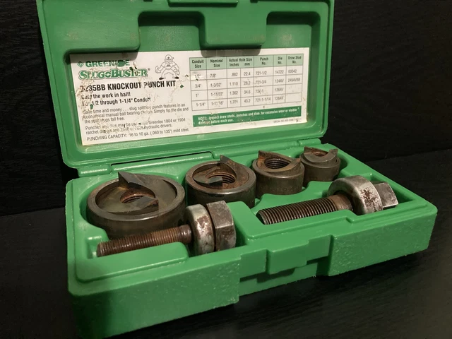 Greenlee 7235BB slugbuster knockout punch set USED