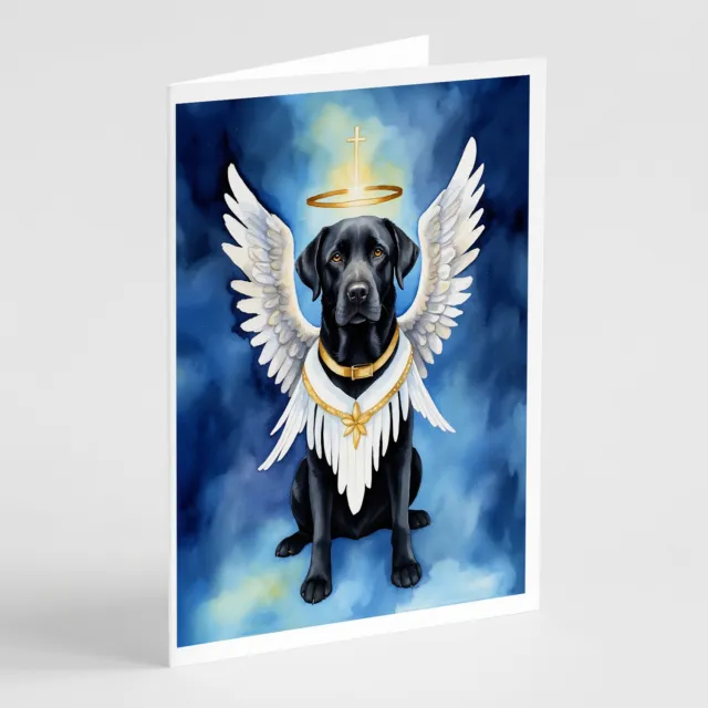 Black Labrador Retriever My Angel Cards Envelopes Pack of 8 DAC7025GCA7P